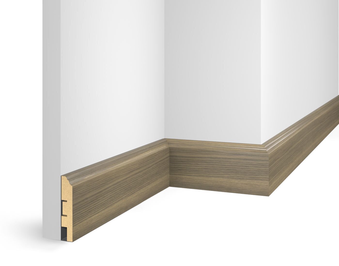 Плинтус МДФ ламинированный Cosca Decor NanoFlex EP07 Дуб Классический 2400×80×16